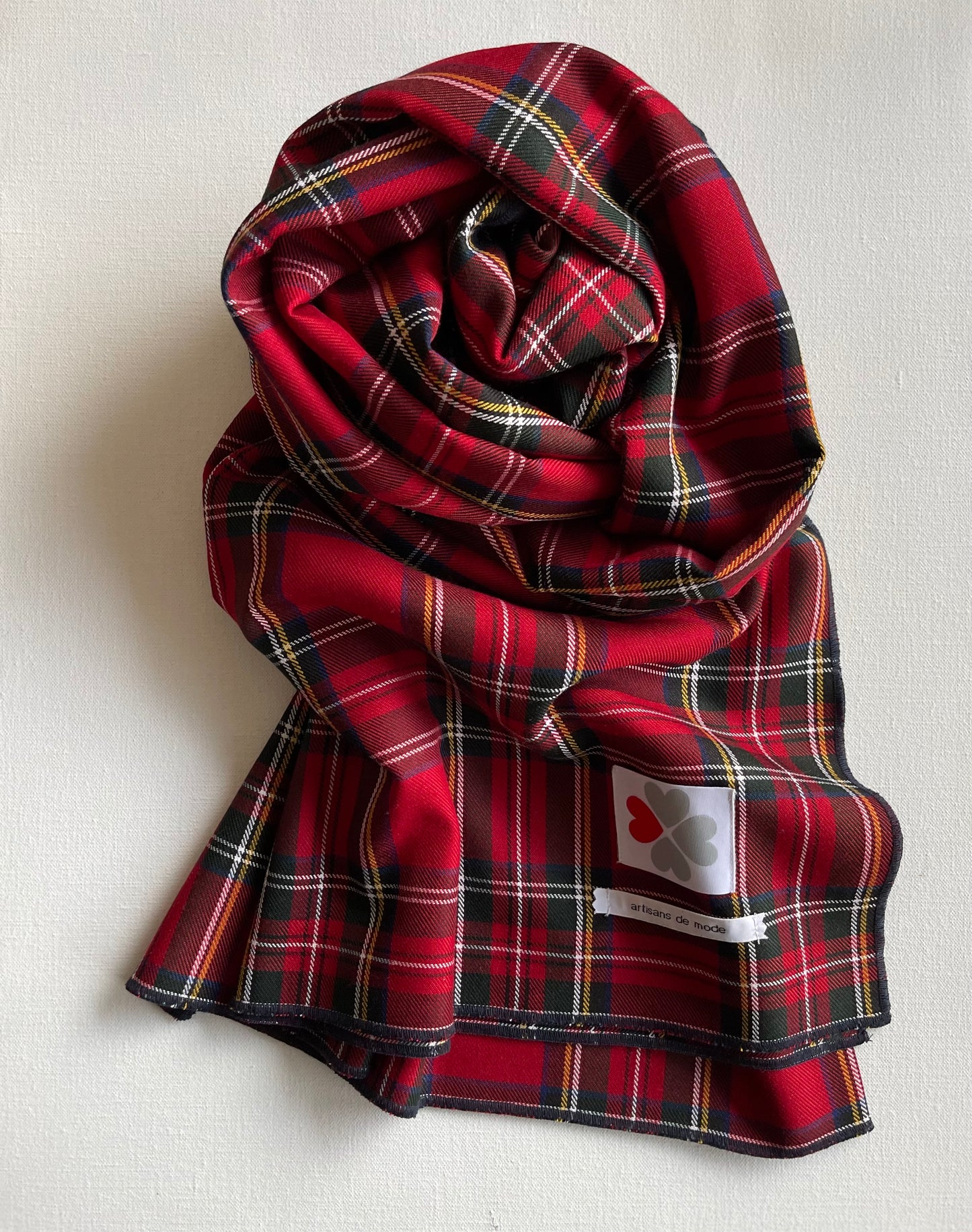 Checkered scarf Ralph Red